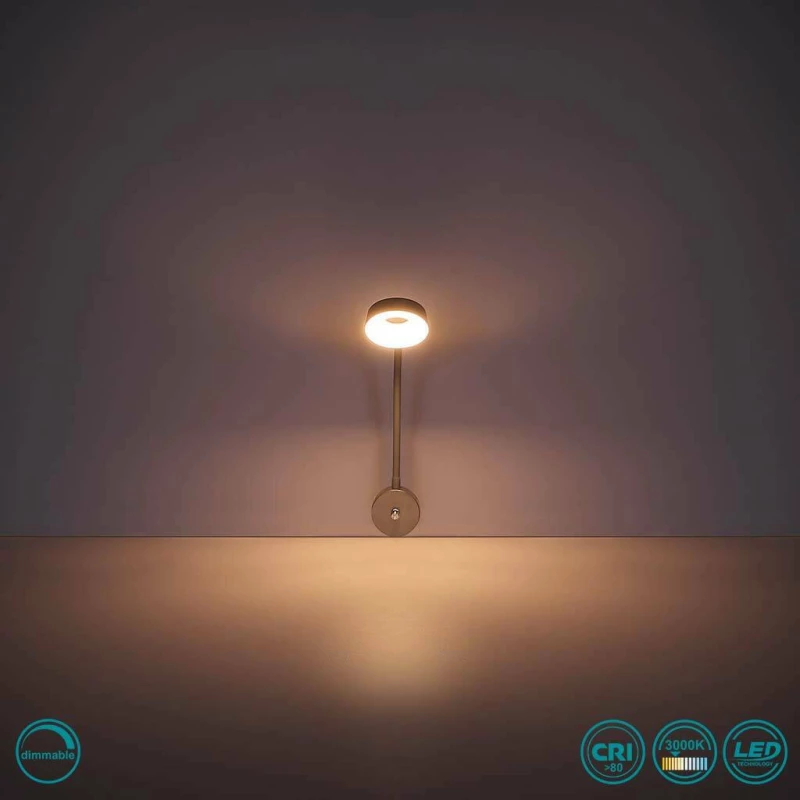 Globo Lighting Lehovo Φωτιστικό Τοίχου Ασημί Ασημί