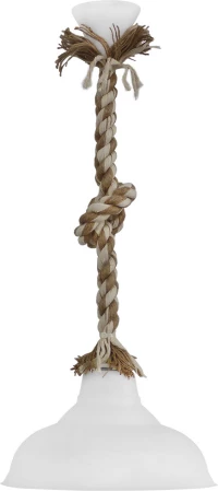 Heronia Public ΜΙΧ-WH Rope Κρεμαστό Φωτιστικό Vintage Μονόφωτο Με Σχοινί Λευκό
