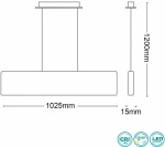 Ideal Lux Desk Κρεμαστό Φωτιστικό Μοντέρνο LED Μαύρο