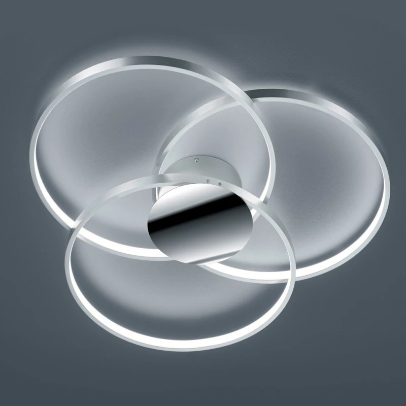 Trio Lighting Sedona Πλαφονιέρα Οροφής Ασημί από Μέταλλο
