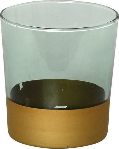 Espiel Ποτήρι Ουίσκι Πράσινο - Χρυσό Γυάλινο 380ml 6τμχ