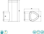 Sun Light Επιτοίχιο Εξωτερικό Φωτιστικό GL13505A