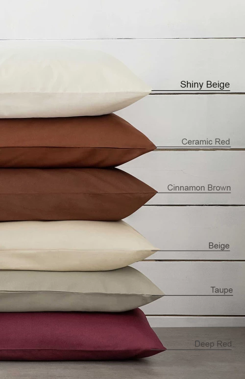 Nima Σεντόνι Μονό με Λάστιχο 100x200 Unicolors Shiny Beige