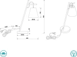 Trio Lighting Andreus Πορτατίφ με Μαύρο Καπέλο και Μαύρη Βάση