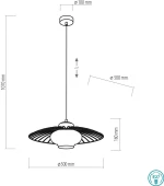 TK Lighting Rosso Κρεμαστό Φωτιστικό Μοντέρνο Μονόφωτο Λευκό