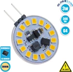 GloboStar Λάμπα LED για Ντουί G4 Θερμό Λευκό 300lm Dimmable
