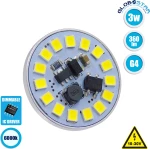 GloboStar Λάμπα LED για Ντουί G4 Ψυχρό Λευκό 360lm Dimmable