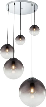 Globo Lighting Varus Κρεμαστό Φωτιστικό Μοντέρνο Πολύφωτο Ασημί