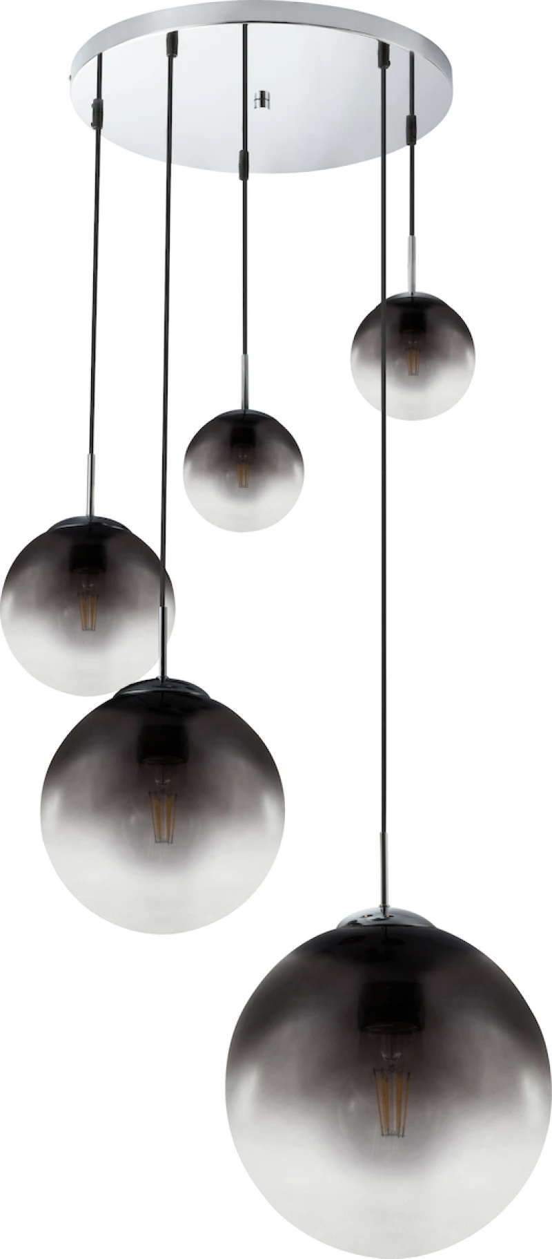 Globo Lighting Varus Κρεμαστό Φωτιστικό Μοντέρνο Πολύφωτο Ασημί