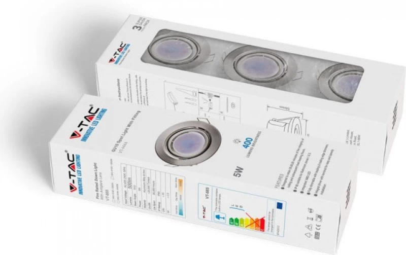 V-TAC Λάμπες LED για Ντουί GU10 Ψυχρό Λευκό 400lm 3τμχ