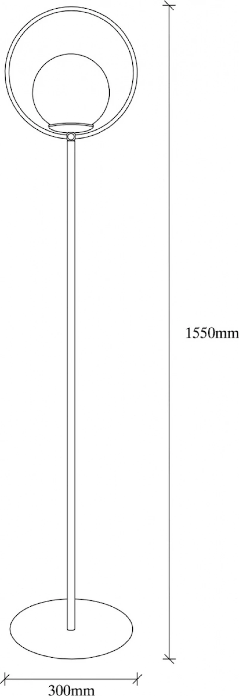 HomeMarkt Φωτιστικό Δαπέδου Μαύρο με Ύψος 155cm