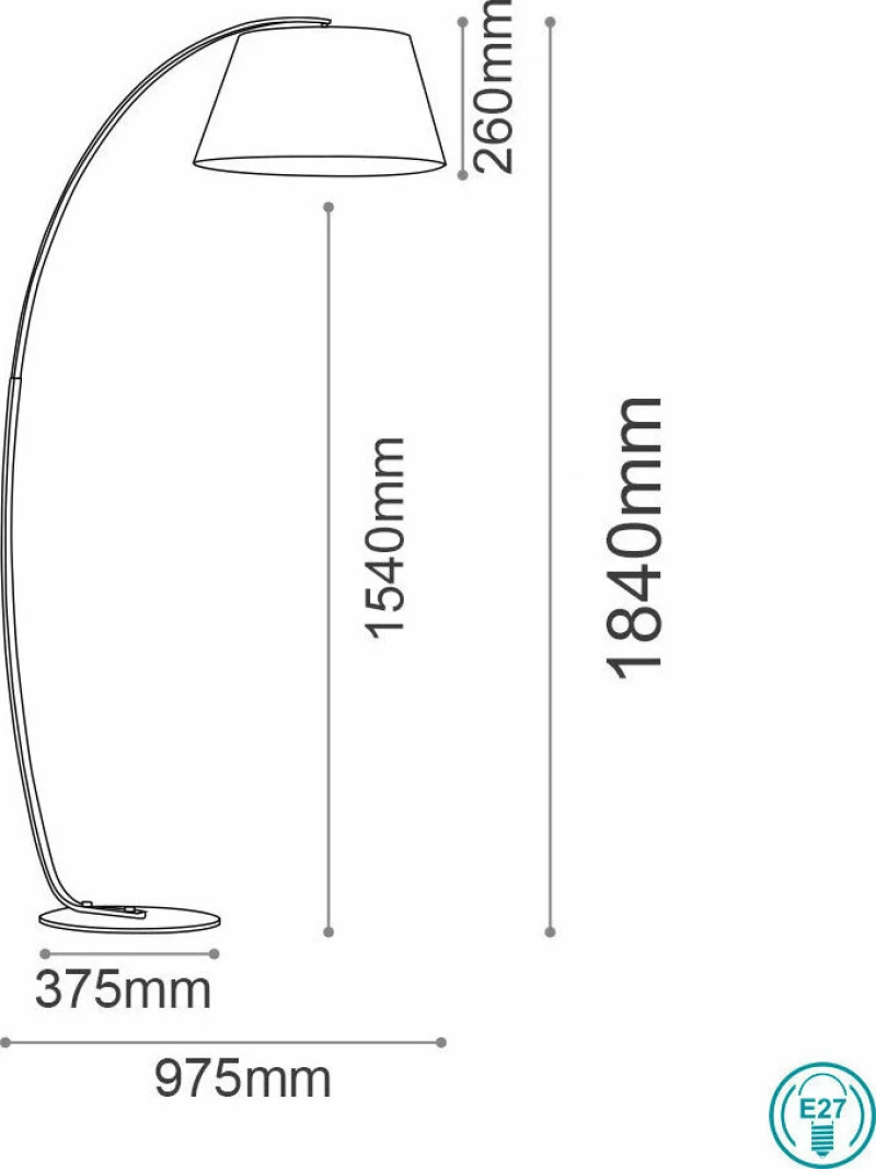 Ideal Lux Pagoda PT1 Φωτιστικό Δαπέδου Ασημί με Ύψος 184cm