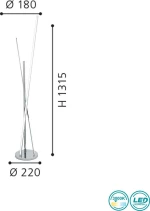 Eglo Parri Φωτιστικό Δαπέδου Λευκό με Ύψος 131.5cm