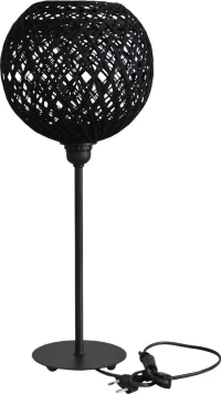Heronia SILK-01/PR Πορτατίφ με Μαύρο Καπέλο και Μαύρη Βάση Black