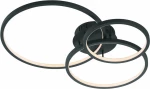 Trio Lighting Aaron Πλαφονιέρα Οροφής Μαύρη από Μέταλλο Smart