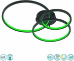 Trio Lighting Aaron Πλαφονιέρα Οροφής Μαύρη από Μέταλλο Smart