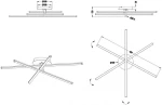 Trio Lighting Chaussee Πλαφονιέρα Οροφής Ασημί από Μέταλλο