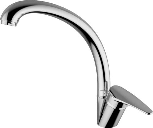 Μπαταρία Κουζίνας Πάγκου Wts Kristal Kr620 Χρωμέ Με Υψηλό Περιστρεφόμενο Ρουξούνι