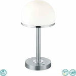 Trio Lighting Berlin Πορτατίφ με Λευκό Καπέλο και Ασημί Βάση