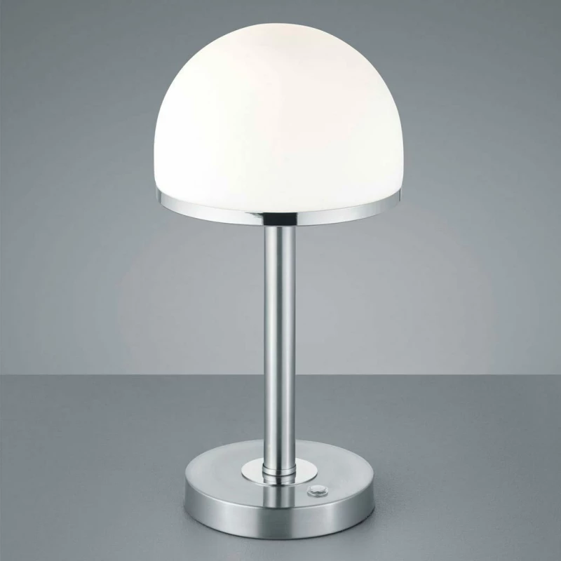 Trio Lighting Berlin Πορτατίφ με Λευκό Καπέλο και Ασημί Βάση