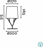 Faro Barcelona Πορτατίφ με Λευκό Καπέλο και Λευκή Βάση