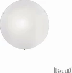 Ideal Lux Simply PL1 Πλαφονιέρα Οροφής Λευκή από Γυαλί