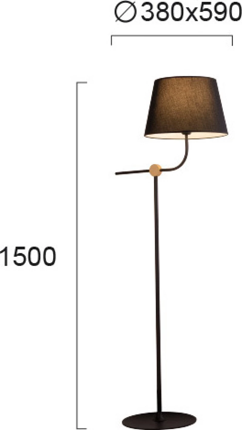 Viokef Largo Φωτιστικό Δαπέδου Χρυσό με Ύψος 150cm