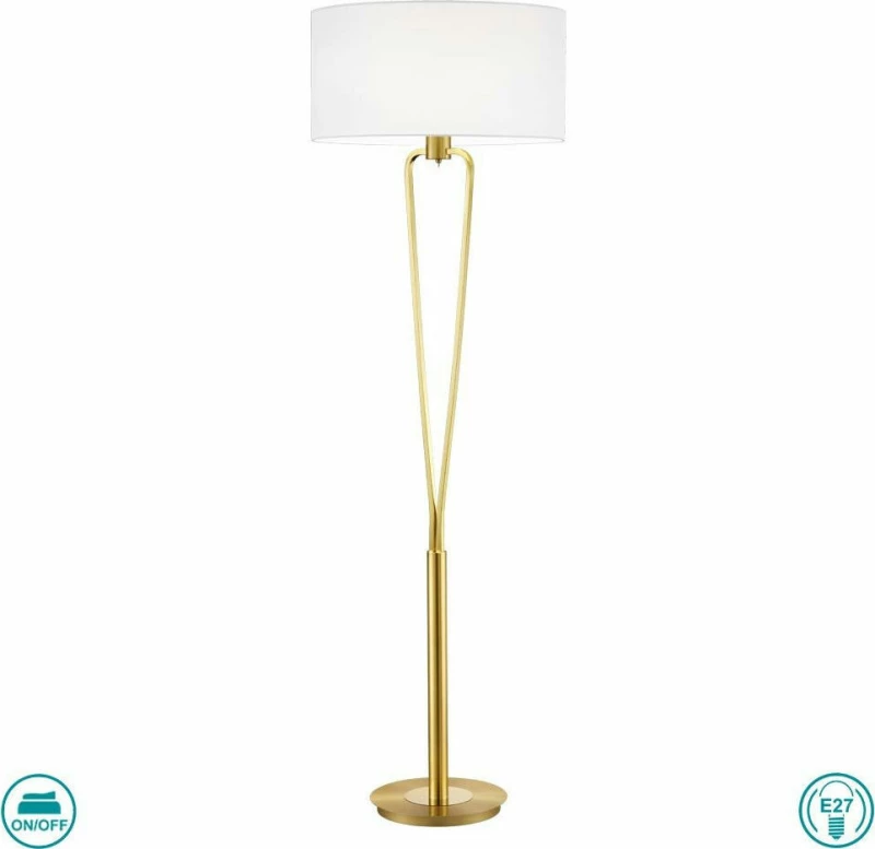 Trio Lighting Paris Ii Φωτιστικό Δαπέδου Λευκό με Ύψος 160cm