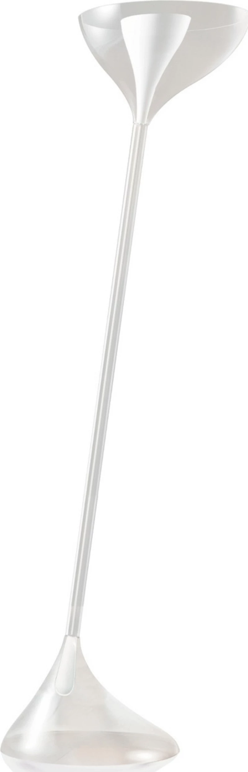 Kundalini Floob Transparent Φωτιστικό Δαπέδου Λευκό με Ύψος 185cm