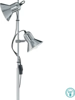 Ideal Lux Polly PT2 Φωτιστικό Δαπέδου Ασημί με Ύψος 154cm