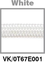 VK Lighting Υφασμάτινο Καλώδιο Στρογγυλό Λευκό 3x0.75mm² (1m) 47143-050654