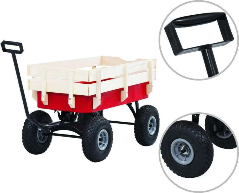 Καρότσι Ρυμουλκούμενο Κόκκινο 150kg 145508