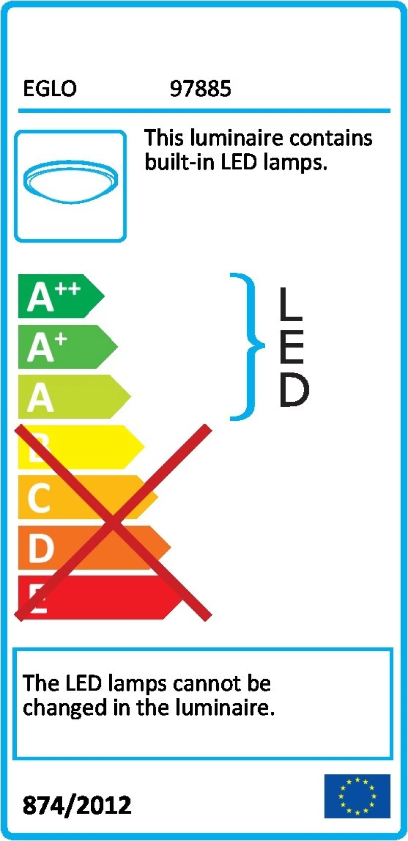 Eglo Εξωτερικό LED Panel Frania 33x33εκ. 97885