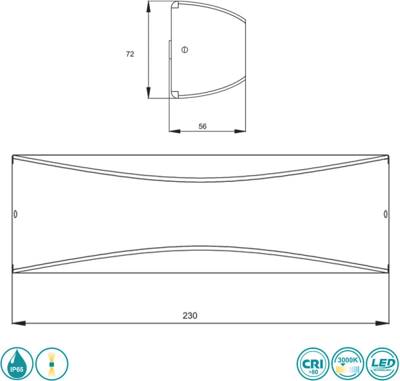 Trio Lighting Thames Επιτοίχιο Εξωτερικό Φωτιστικό 228560242
