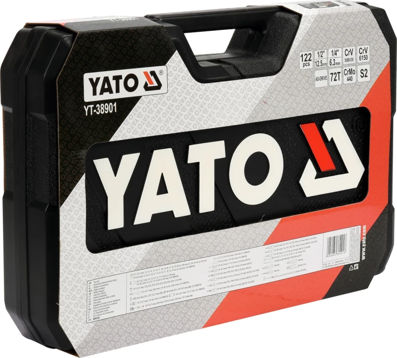 Σετ Εργαλείων Yato Yt-38901 Tool Set Xxl 1/4-1/2" 122 Items