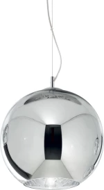 Ideal Lux Nemo 149585 Κρεμαστό Φωτιστικό Μοντέρνο Μονόφωτο Ασημί
