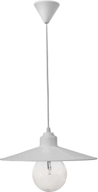 Heronia LP-700K 1/L White Κρεμαστό Φωτιστικό Vintage Μονόφωτο Λευκό