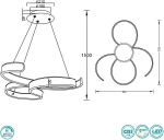 Trio Lighting Francis Κρεμαστό Φωτιστικό Μοντέρνο LED Ασημί