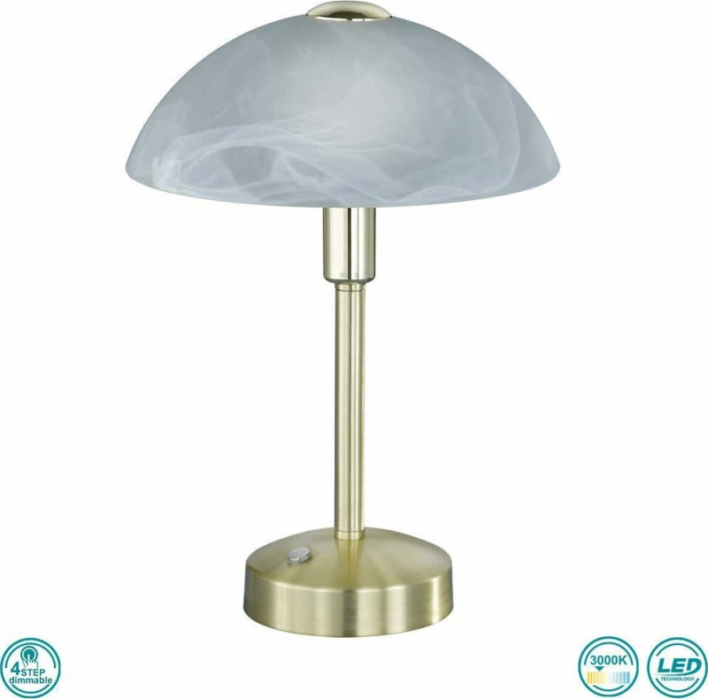Trio Lighting Donna Πορτατίφ με Λευκό Καπέλο και Χρυσή Βάση