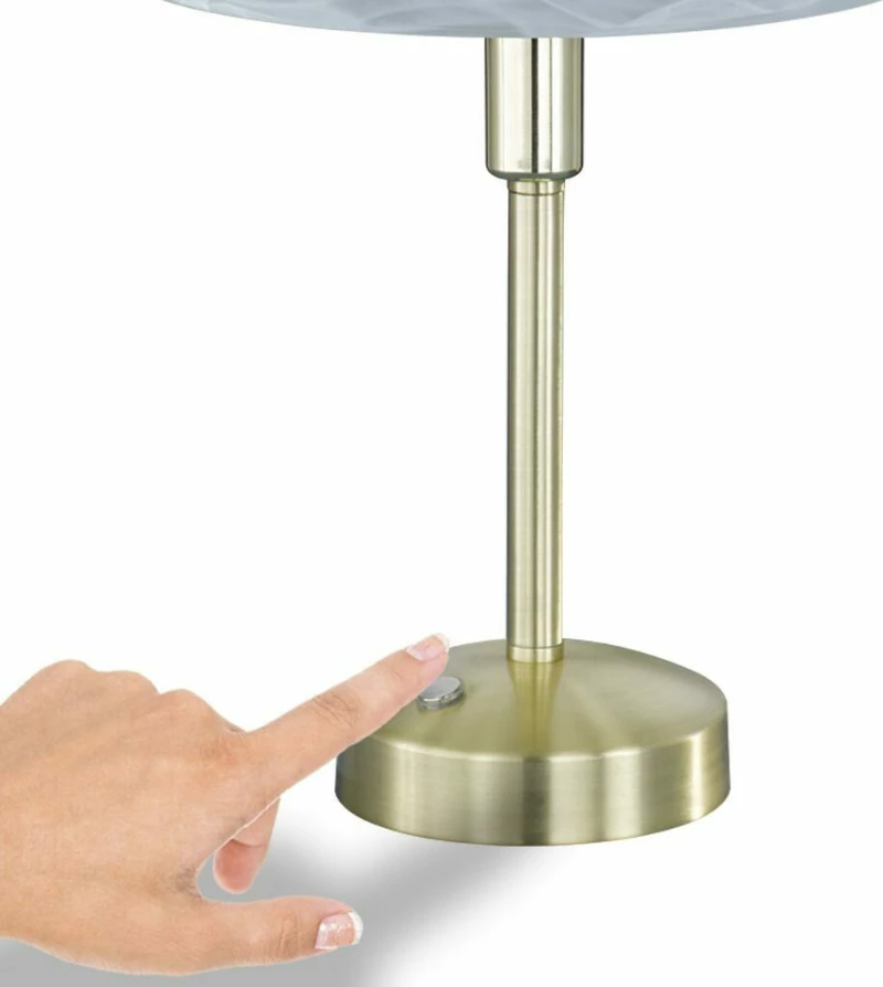 Trio Lighting Donna Πορτατίφ με Λευκό Καπέλο και Χρυσή Βάση