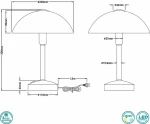 Trio Lighting Donna Πορτατίφ με Λευκό Καπέλο και Χρυσή Βάση