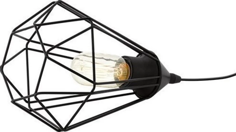 Eglo Πορτατίφ με Μαύρο Καπέλο και Μαύρη Βάση