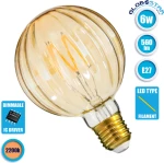 GloboStar Λάμπα LED για Ντουί E27 Θερμό Λευκό 560lm Dimmable