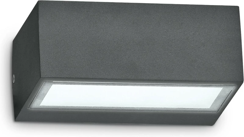 Ideal Lux Twin Επιτοίχιο Εξωτερικό Φωτιστικό Μαύρο 115368