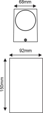 Aca Επιτοίχιο Εξωτερικό Φωτιστικό LG2204GU10GB