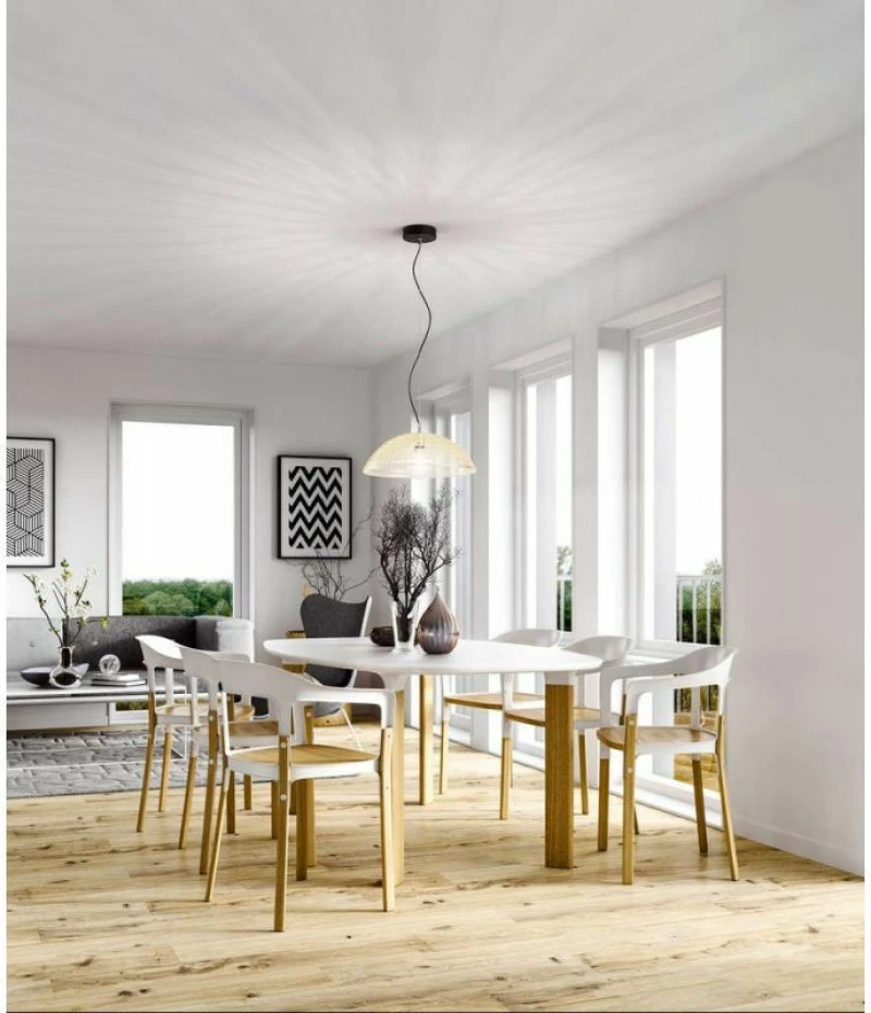 Fabas Luce Diamond Κρεμαστό Φωτιστικό Μοντέρνο Μονόφωτο Μελί