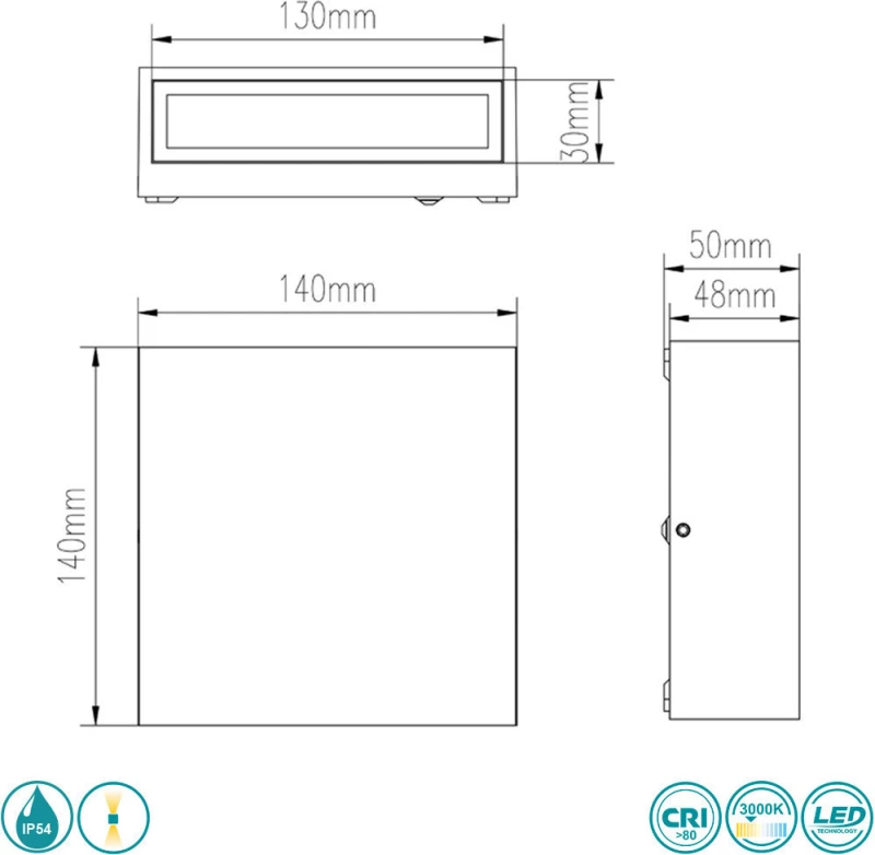 Trio Lighting Thames Επιτοίχιο Εξωτερικό Φωτιστικό 229360242