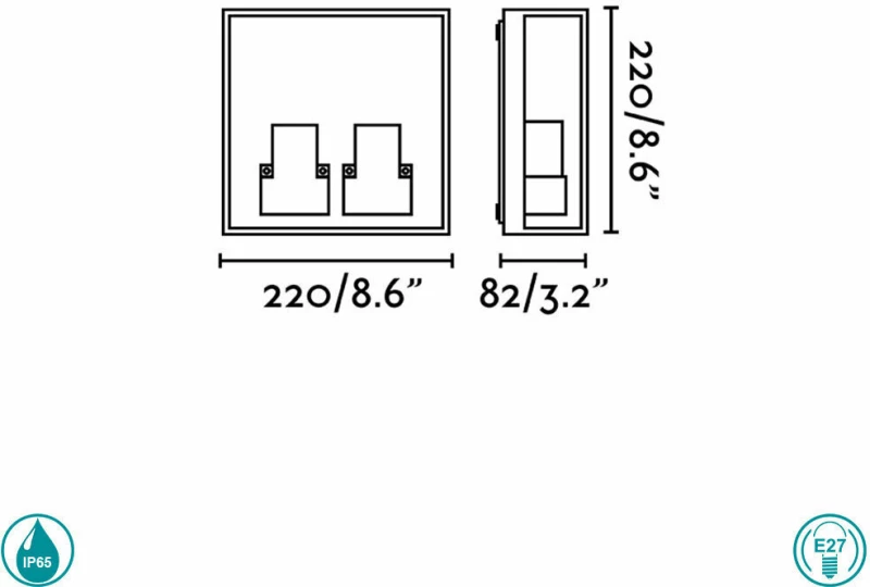 Faro Barcelona Pomo Επιτοίχιο Εξωτερικό Φωτιστικό 71306