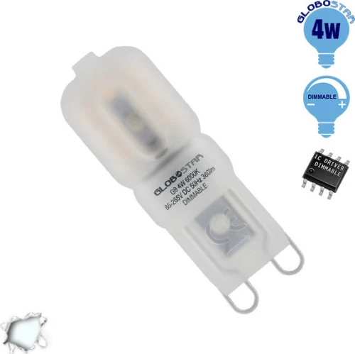 GloboStar Λάμπα LED για Ντουί G9 Ψυχρό Λευκό 390lm Dimmable
