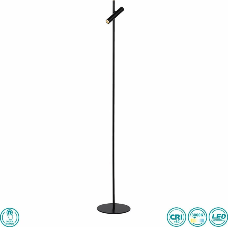 Lucide Lightning Philon Φωτιστικό Δαπέδου Μαύρο με Ύψος 140cm